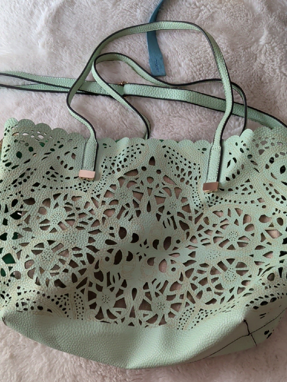 Aldo Mint Laser-Cut‎ Tote Bag by